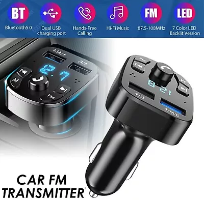 Wireless Bluetooth Car FM Transmitter Adapter MP3 Player Adapter PD Charger AU • $17.99