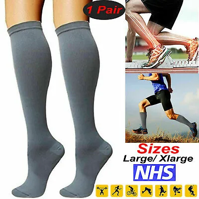 £3.08 • Buy Unisex Miracle Flight Travel Compression Socks Anti Swelling Fatigue DVT Support