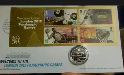 OLYMPIC 50p COIN FOOTBALL COPY IN A FIRSTDAY COVER • £25