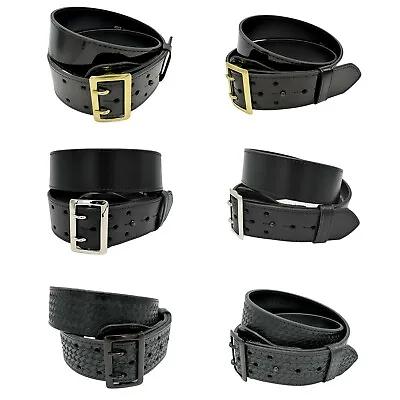 Perfect Fit Sam Browne Duty Belt Black Leather Size 28-60 Police Security USA • $84.69