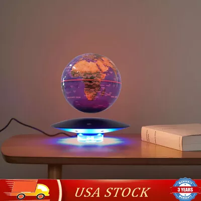 6  Floating Globe Magnetic Levitation World Map W/ RGB Light Home & Office Decor • $72