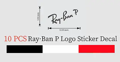 (10)1.2cm Vinyl Decal Ray Ban P Ornament Logo Sticker For Polarized Glasses/lens • $12.99