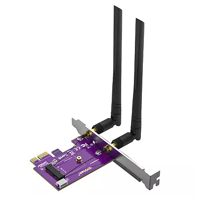 PCIe WiFi Card 1200Mbps Wireless-AC Network Bluetooth 5.2 PCIe X1 To M.2 Adapter • $13.19