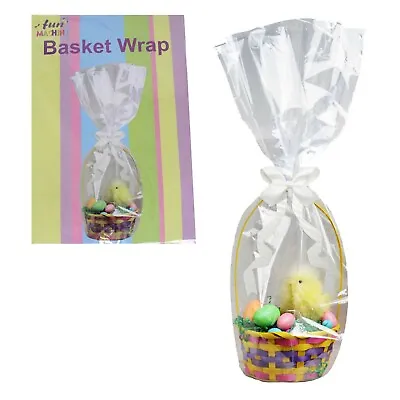 Easter Baskets Buckets Accessories - Basket Cellophane Wrap Set - Gift Wrap  • £2.99