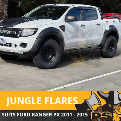 Jungle Flares Suit Ford Ranger 2011-2015 PX1 Guards 6 PC Matte Black Fender • $329