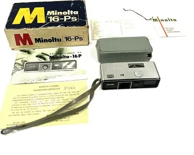 Minolta-16 P Subminiature Spy Camera With Box Case And Instructions - Tested • $25