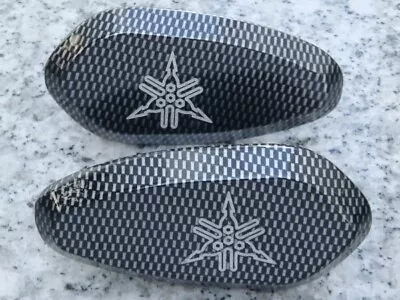 Yamaha YZF R6 R6S R1 CARBON MIRROR BLOCK OFF PLATES • $12.95