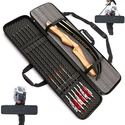 Recurve Bow Hard Case Bag Archery Bow Storage Easy Carry Backpack Hunting • $151.53