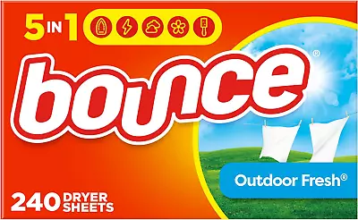 Bounce Dryer Sheets Laundry Fabric Softener Outdoor Fresh 240 Count • $12.57