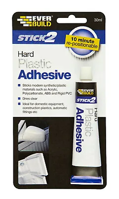 Hard Plastic Glue Rigid PVC ABS Polycarbonate Acrylic STRONG Clear Adhesive 30ml • £5.35