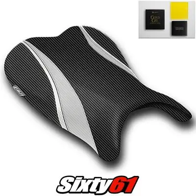 Suzuki GSXR 600 750 Seat Cover With Gel 2006 2007 Silver Black Luimoto Carbon • $210