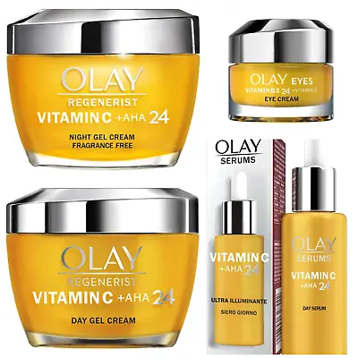 $104.88 • Buy Olay Regenerist Vitamin C +AHA 24 Day & Night Cream, Eye Cream & Serum Choose