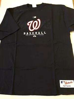 Washington Nationals XL Majestic Authentic Collection Navy Blue T—shirt • $11.22