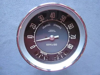 Alfa Romeo GIULIA SUPER New NOS Veglia TACHOMETER W/Water & Oil Gauges & Bracket • $250