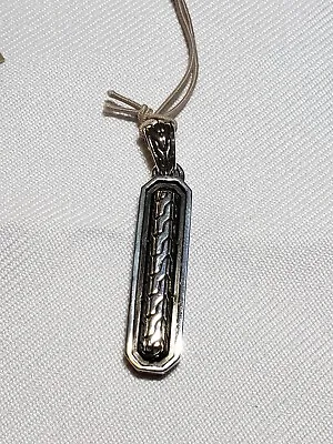 John Hardy Men's Sterling Silver Classic Chain Bar Pendent • $200