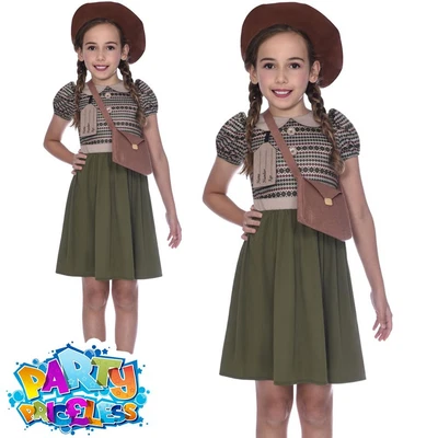 £11.99 • Buy Kids 1940s WW2 Girls Costume World Book Week Day Fancy Dress Outfit