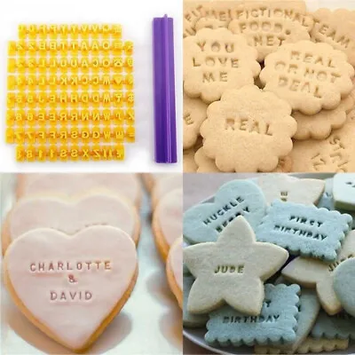 Alphabet Letter Number Fondant Stamp Embosser Cake Cookie Biscuit Cutter Moulds • $8.99