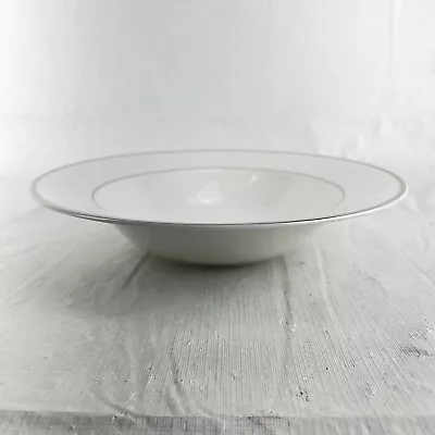 Mikasa Ultima + HK-301 Cameo Platinum 12” Dinner Bowl Rimmed White • $21.69