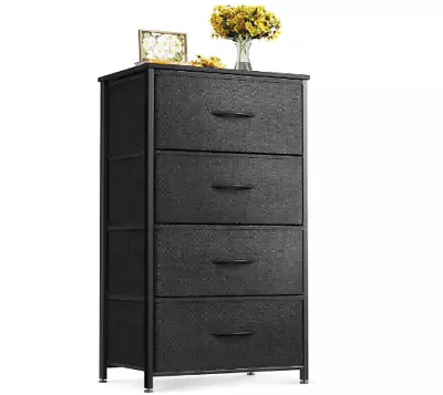 ***New 4 Drawer Chest Dresser Clothes Storage Bedroom Furniture Cabinet Black*** • $61.97
