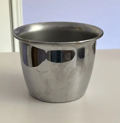 Modern Shiny Silver Tone Metal Vase Decorative Indoor Plant Pot Bowl 4” Tall • $2.50