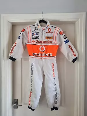 LEWIS HAMILTON  2007 Vodafone Mercedes McLaren Formula1 TeamOverall Suit. 6/8YRS • £20