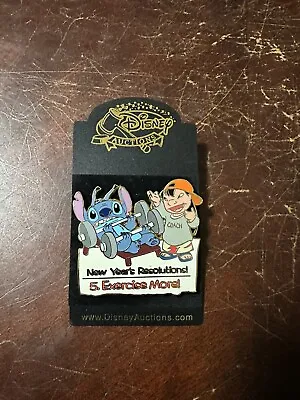 2006 Disney Auctions New Years Resolutions Lilo And Stitch Jumbo Pin HTF! LE 100 • $150