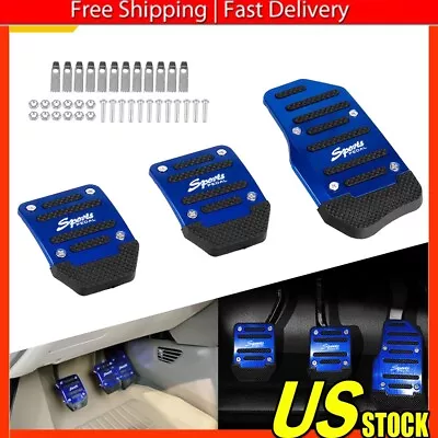 3PCS Universal NonSlip Manual Transmission Brake Foot Pedal Pad Cover Blue NEW • $10.99