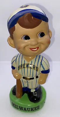 Vtg 1980’s Milwaukee Brewers MLB Baseball Sports Nodder Bobble Head 7.5” X 3.25” • $89.99