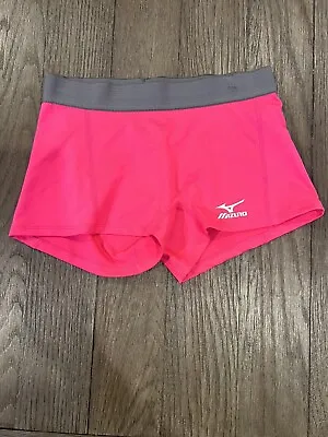 Womens Mizuno Volleyball Black Compression Shorts Booty Shorts Pink XS • $15.40