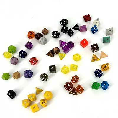 Lot Of Vintage Gamescience Chessex Etc Vintage RPG D&D  Polyhedral Dice D20 D12 • $40