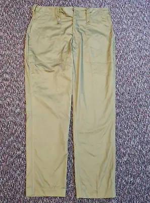 Vintage British Army Military Mans Lightweight Olive Trousers Size 80/92/108 #12 • £22.22