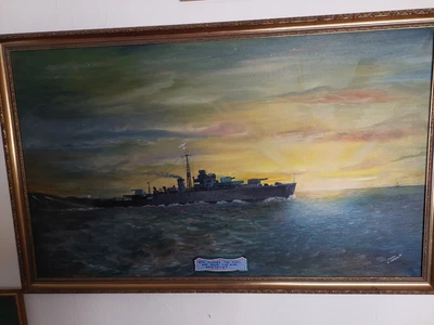 £75 • Buy Hms Amethyst - Oil Painting By Clendon Walters 1986