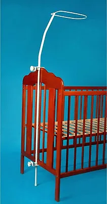 Holder For Baby Cot Drape Canopy Mosquito Rod Bar Clamp Pole Cot Bed • £14.99