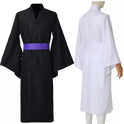 Japanese Men's Kimono Robe Yukata Home Wear Pajamas Dress Gown • £23.99