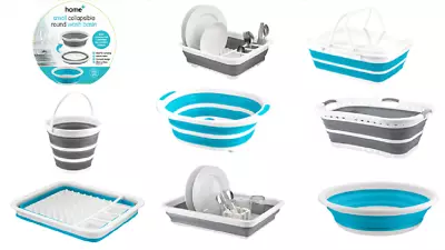 Collapsible Silicone Laundry Basket Dish Rack Washing Basin Bucket Bowl • £13.49