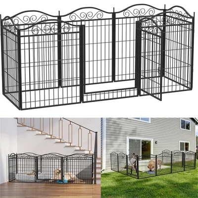 $139.90 • Buy 8 Panel 35''H Dog Playpen Kennel Exercise Fence Multi Shape W Strong Safe Latch