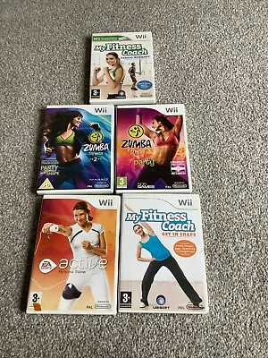 £2.99 • Buy Nintendo Wii Games Bundle Of 5 Fitness Games-zumba / Active / Fitness Coach Etc