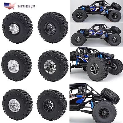 For 1/10 RC Crawler 2.2 Mud Tire Soft Tyre 140mm & Alum 2.2 Beadlock Wheels Rim • $62.54