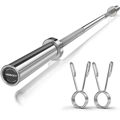 Vigbody Olympic Bar 4 FT Weightlifting 700lbs SOLID CHROME OLYMPIC BARBELL • $61.99