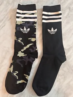 Adidas New Camo Crew Socks / Adventure Socks 2 Pair Men M L XL • $13.99