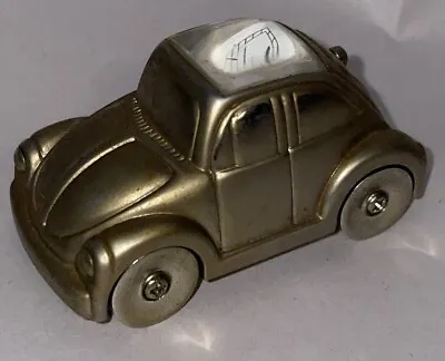Vintage Brass? Collectable Miniature VW Beetle Car Style Novelty Clock Untested • £11.61