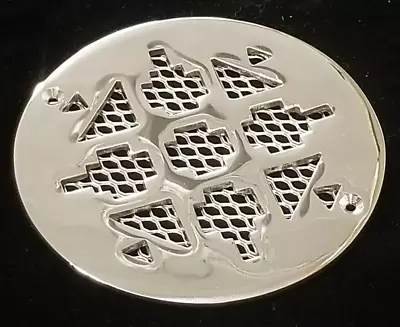 £17.99 • Buy Art Deco Chromed Brass Cast Ceiling Vent 6  Circular Mushroom Vent Cover Grill
