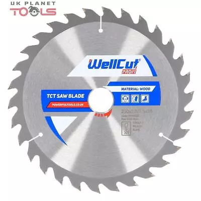 WellCut TCT Circular Saw Blade 230mm X 30T X 30mm Bore For Makita Dewalt Bosch • £10.97