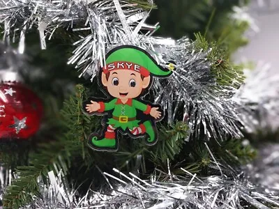 £4.49 • Buy Personalised Christmas Tree Acrylic Bauble Decoration - Elf - Gift Present
