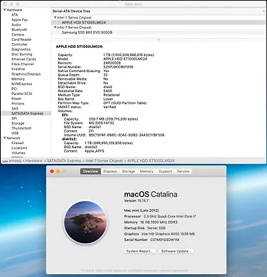 Apple Mac Mini (2012) 2.3 GHz I7 16GB RAM 1.5TB (1TB HDD + 500 GB SSD) • $85