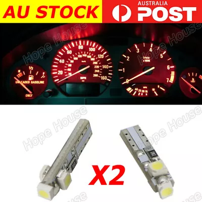 2X T5 Dash 3528 SMD LED Car Wedge Dashboard Instrument Red Light Bulbs 12V • $5.95