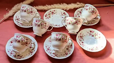 £24 • Buy Queen Anne Bone China Cascade Roses Cups & Saucers 