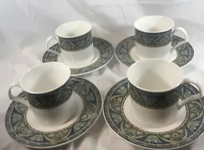 San Marco Mikasa Ultra Ceram  DX006 4 Cup And Saucer Sets EUC • $12.44