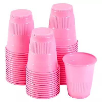 1000PCS JMU 5OZ Disposable Plastic Cups Pink Colorful Plastic Dental Rinse Cups • $35.99