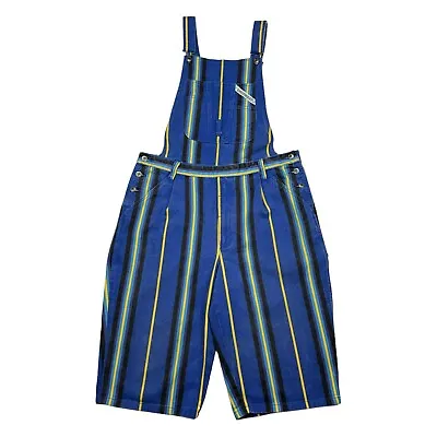 Vintage 90s Union Bay Overalls Shorts Size 38 - Stripes Hip Hop • $51.99
